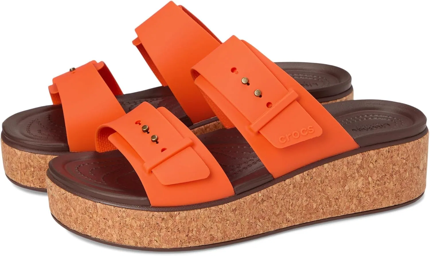 Crocs Женские Бруклинские Пробковые Сандалии с пряжкой, Topaz