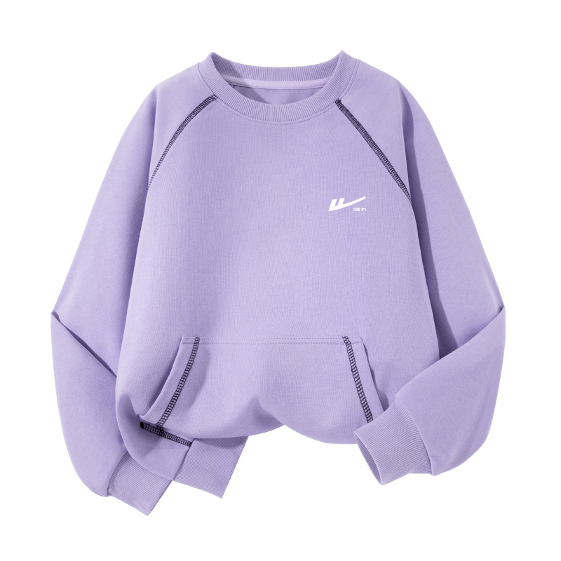 

Детский свитшот с круглым вырезом Moderate WARRIOR, светло-фиолетовый/h silicone huili белый k