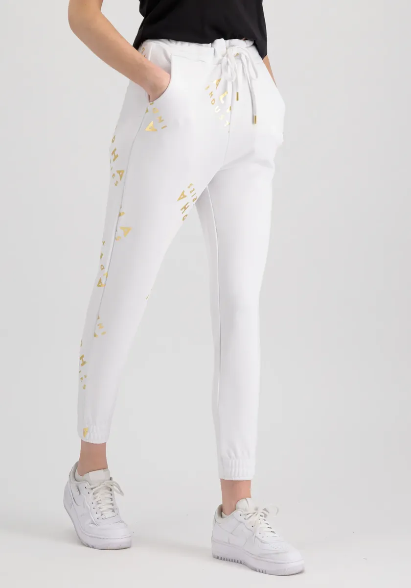 

Брюки для бега Alpha Industries " Alpha Industries Women - Jogger AI Leg Jogger Foil AOP Wmn", цвет White/Yellow Gold