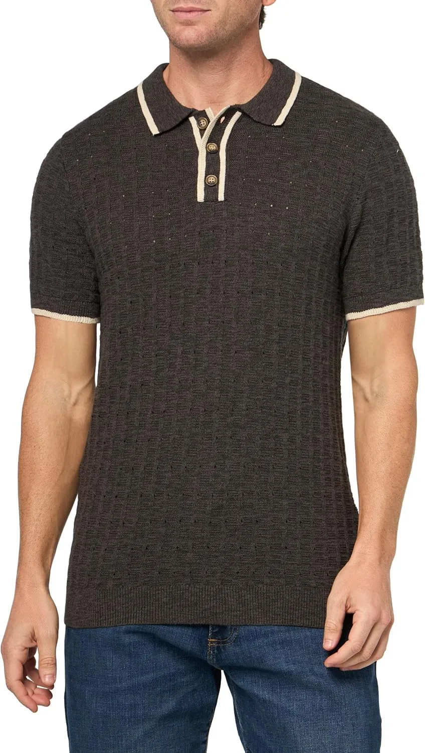 

Lucky Brand мужская короткая рукав tipped polo свитер
