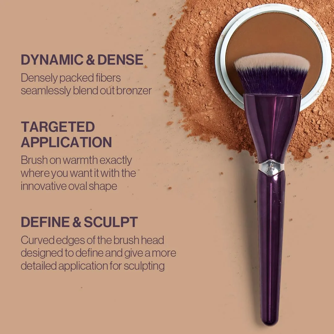 Anisa Beauty Buffing Bronzer Brush | Овальная щетка с плотными волокнами для скульптурирования, растушевки и контуринга | Подходит для пудровых и кремовых бронзеров | Vegan & Cruelty-Free — фото 3