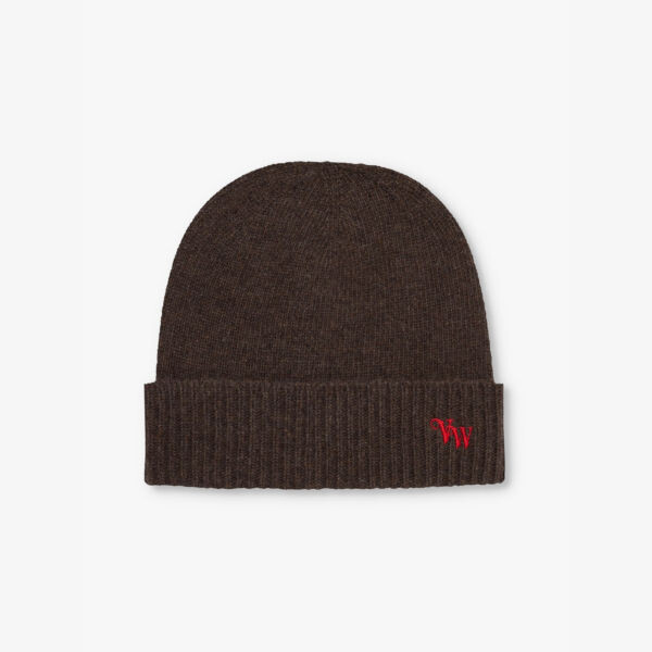 

Кашемировая шапка с вышитым логотипом Vivienne Westwood, коричневый