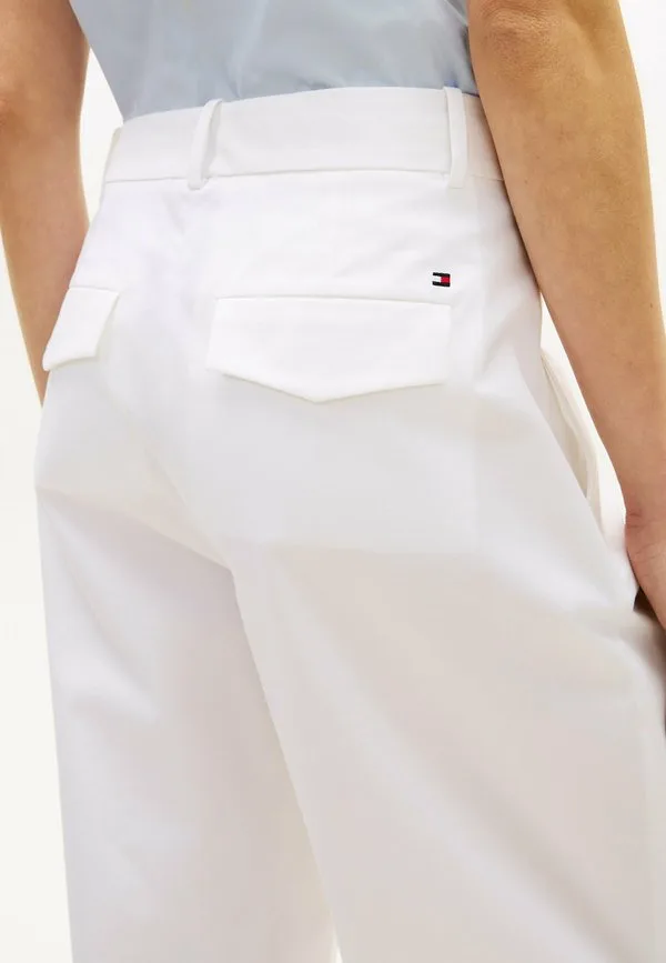 Брюки с бочкообразными складками Tommy Hilfiger, Optic White — фото 4