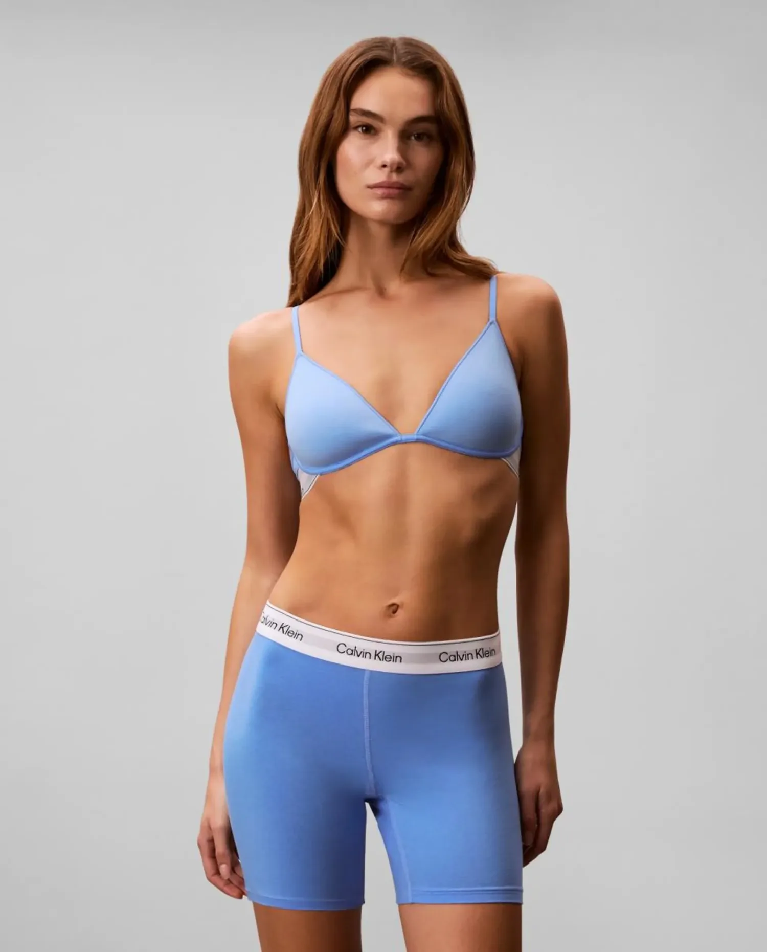 Предформированный бюстгальтер с глубоким вырезом ICON COTTON MODAL Calvin Klein, синий — фото 2