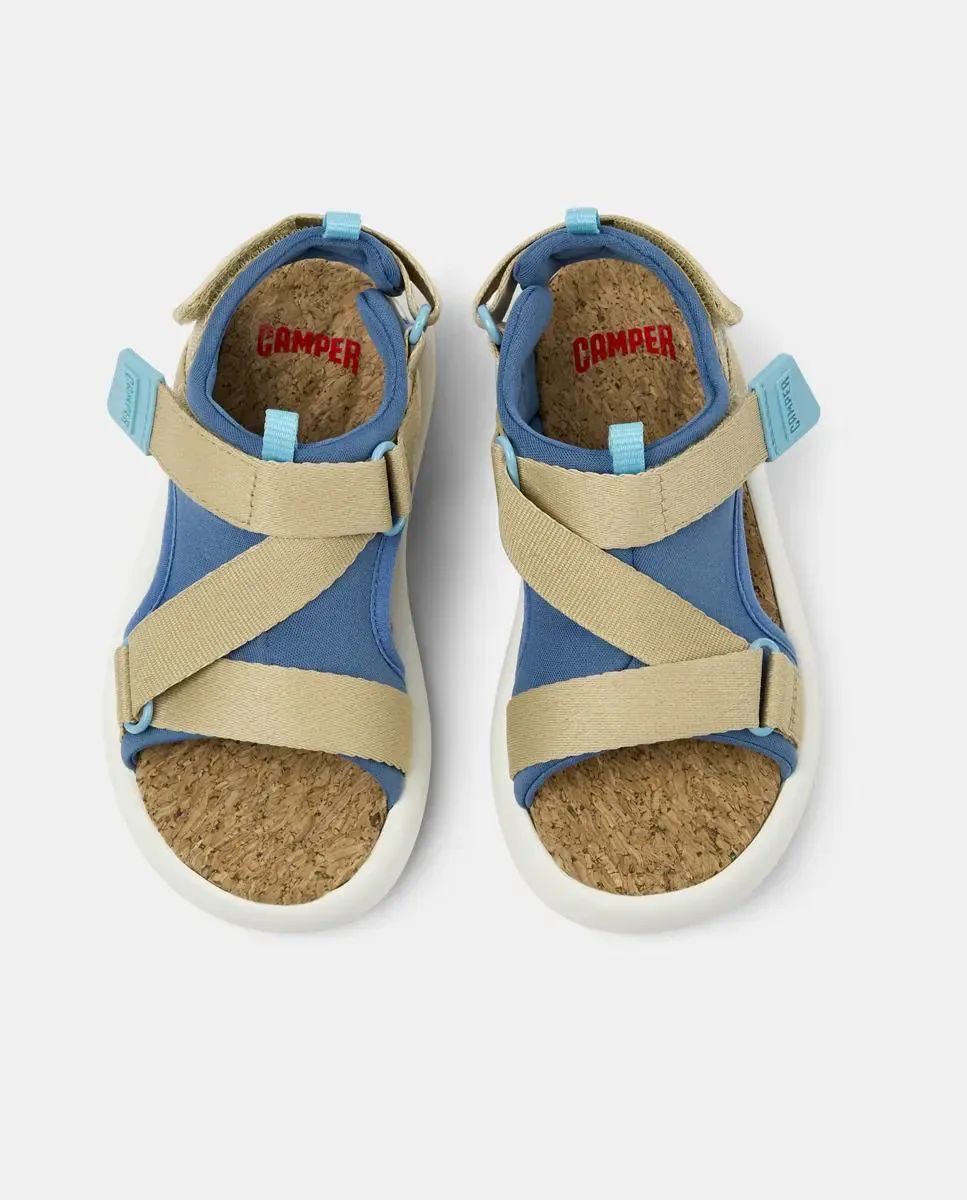 Детские сандалии Camper Pelotas Flota, с застежкой-липучкой, флуоресцентный желтый / черный — фото 3
