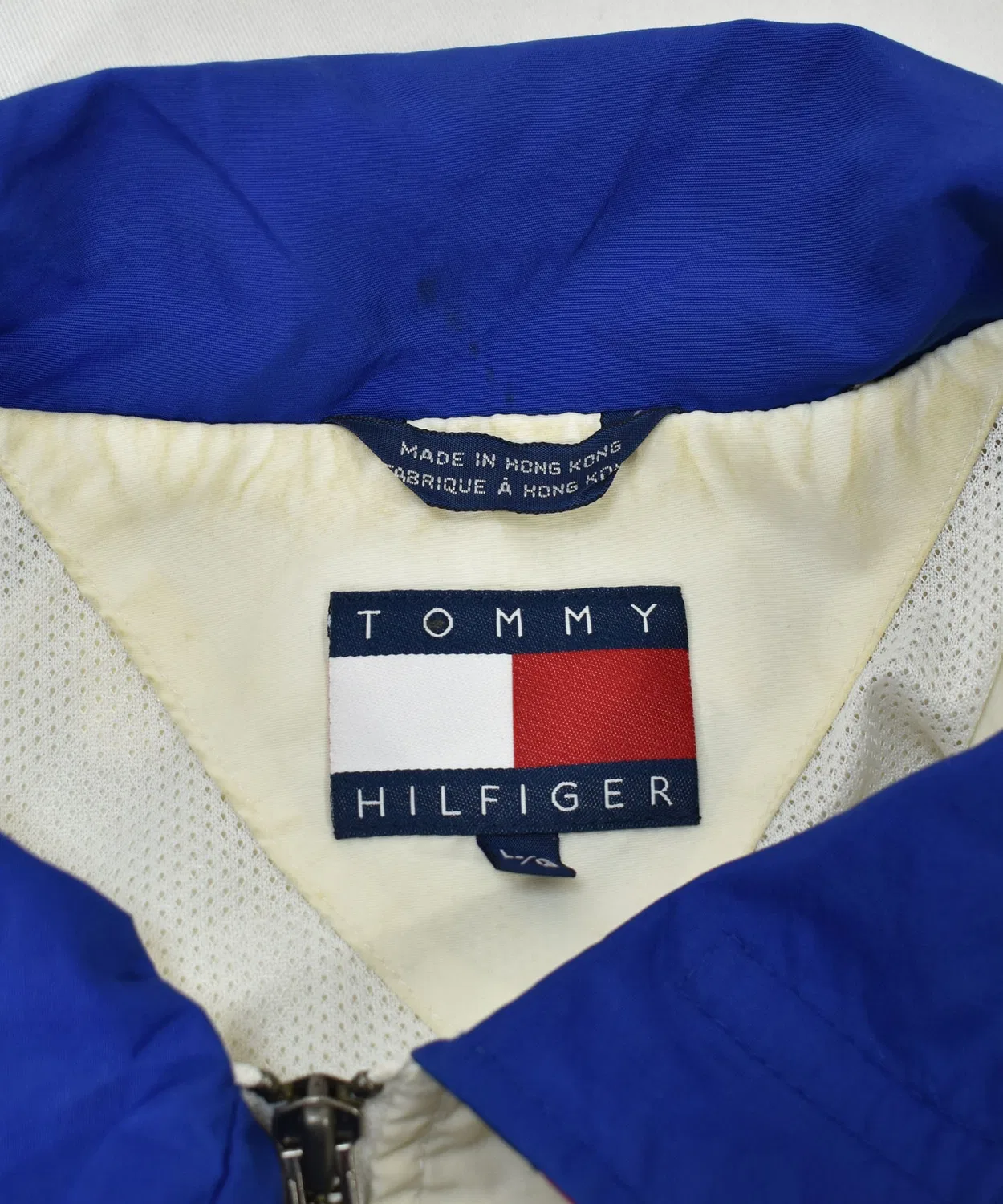 Винтажная куртка Tommy Hilfiger нейлоновая белая — фото 4