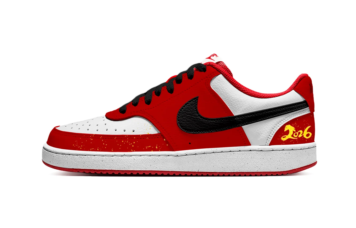 Nike Кроссовки Court Vision Horse Year Spring Festival To SBOX из синтетической кожи, противоскользящие, низкие, для скейтбординга, мужские — фото 3