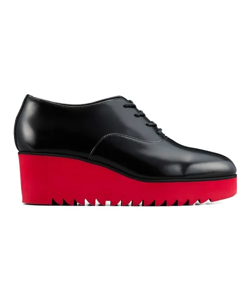 Женские туфли-оксфорды на платформе Wedge-O THE ONITSUKA чёрные — фото 3