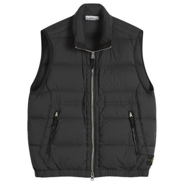 

Безшовная тоннельная нейлоновая жилетка с пуховым наполнителем Stone Island, black