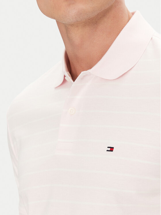 Рубашка поло стандартный крой MW0MW39994 Tommy Hilfiger, розовый — фото 4