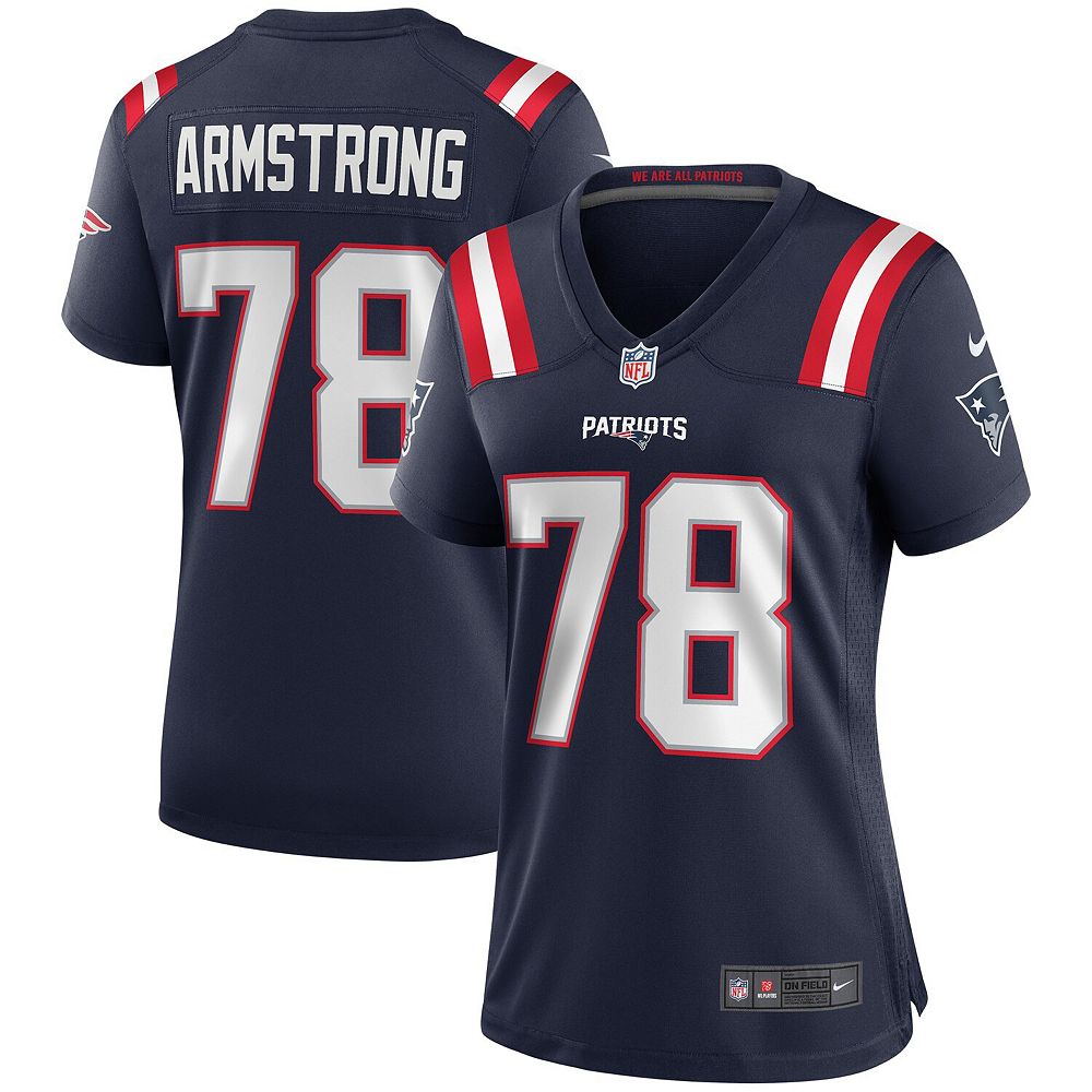 

Женская майка Nike Bruce Armstrong Navy New England Patriots Game Retired Player, цвет Pat Navy