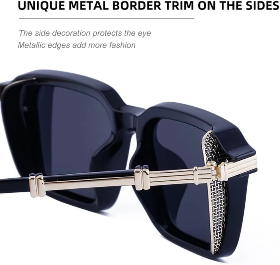 

Маленькие прямоугольные солнцезащитные очки в стиле панк для мужчин и женщин, винтажные солнцезащитные очки в стиле стимпанк, мужские очки-очки HDUBFY, 9