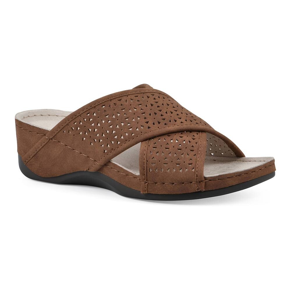 

Женские босоножки на танкетке Cliffs by White Mountain Collet, цвет Brown Nubuck