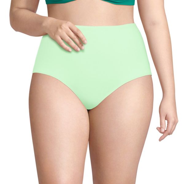 

Плавки с высокой талией больших размеров Lands' End, цвет icy mint green
