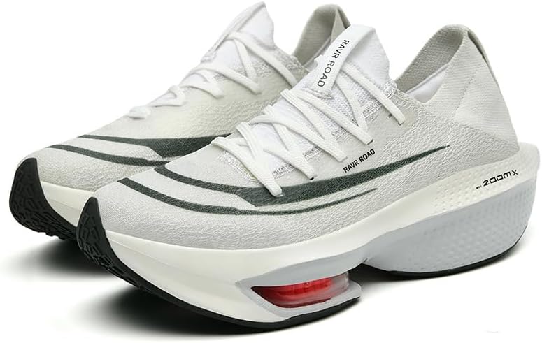 

Унисекс кроссовки с углеродной плитой для бега, дышащие кроссовки с воздушной подушкой, противоскользящие амортизирующие марафонские тренировочные кроссовки Generic, серый