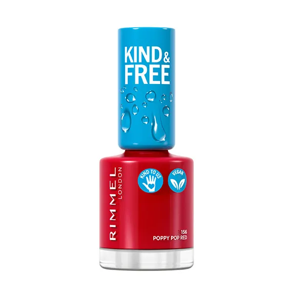 

Лак для ногтей Kind & Free Laca De Uñas Rimmel London, цвет poppy pop red