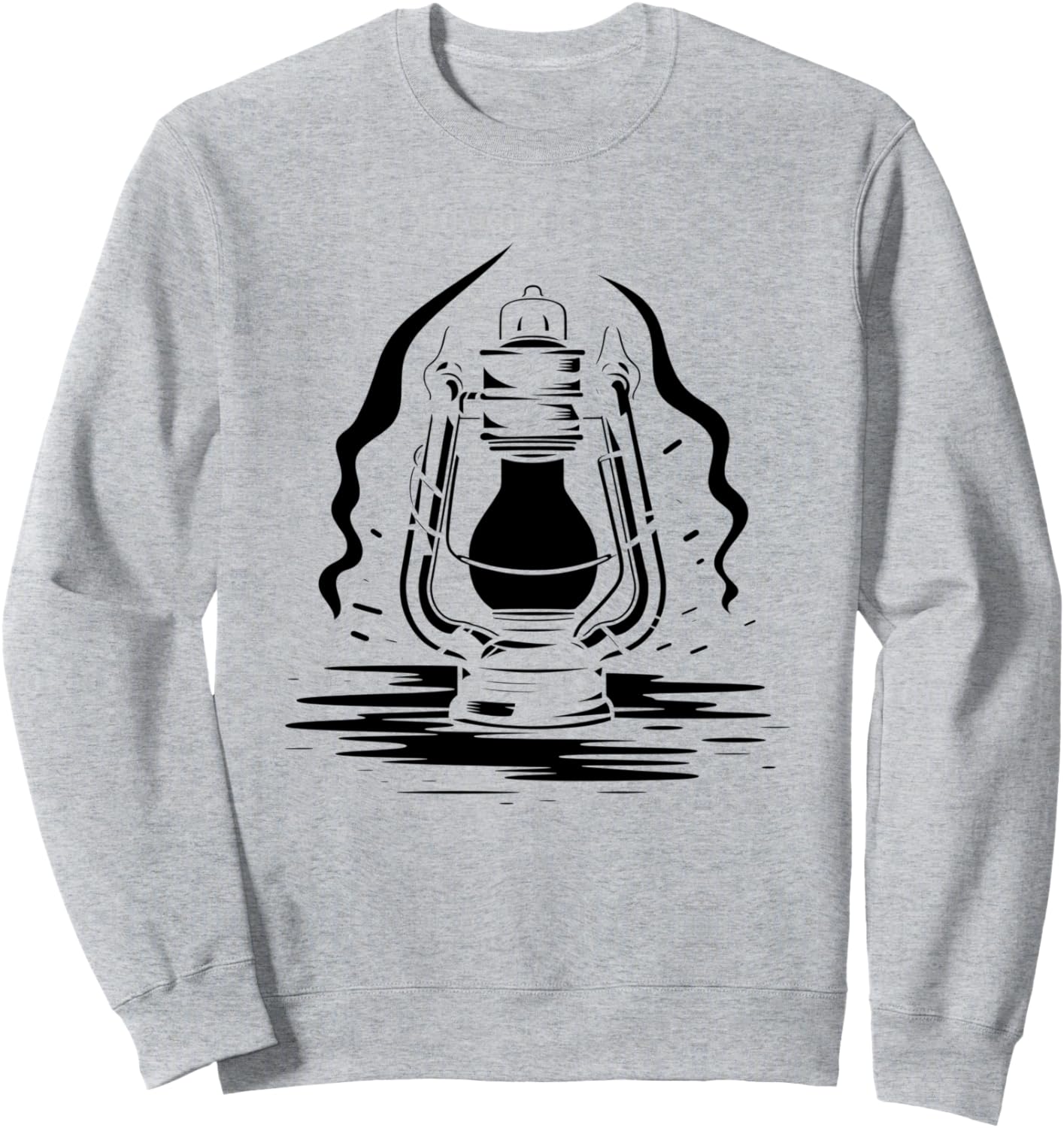 

Толстовка в винтажном стиле с рисунком фонаря Funny Retro Lover T-Shirts And Giveaways, серый