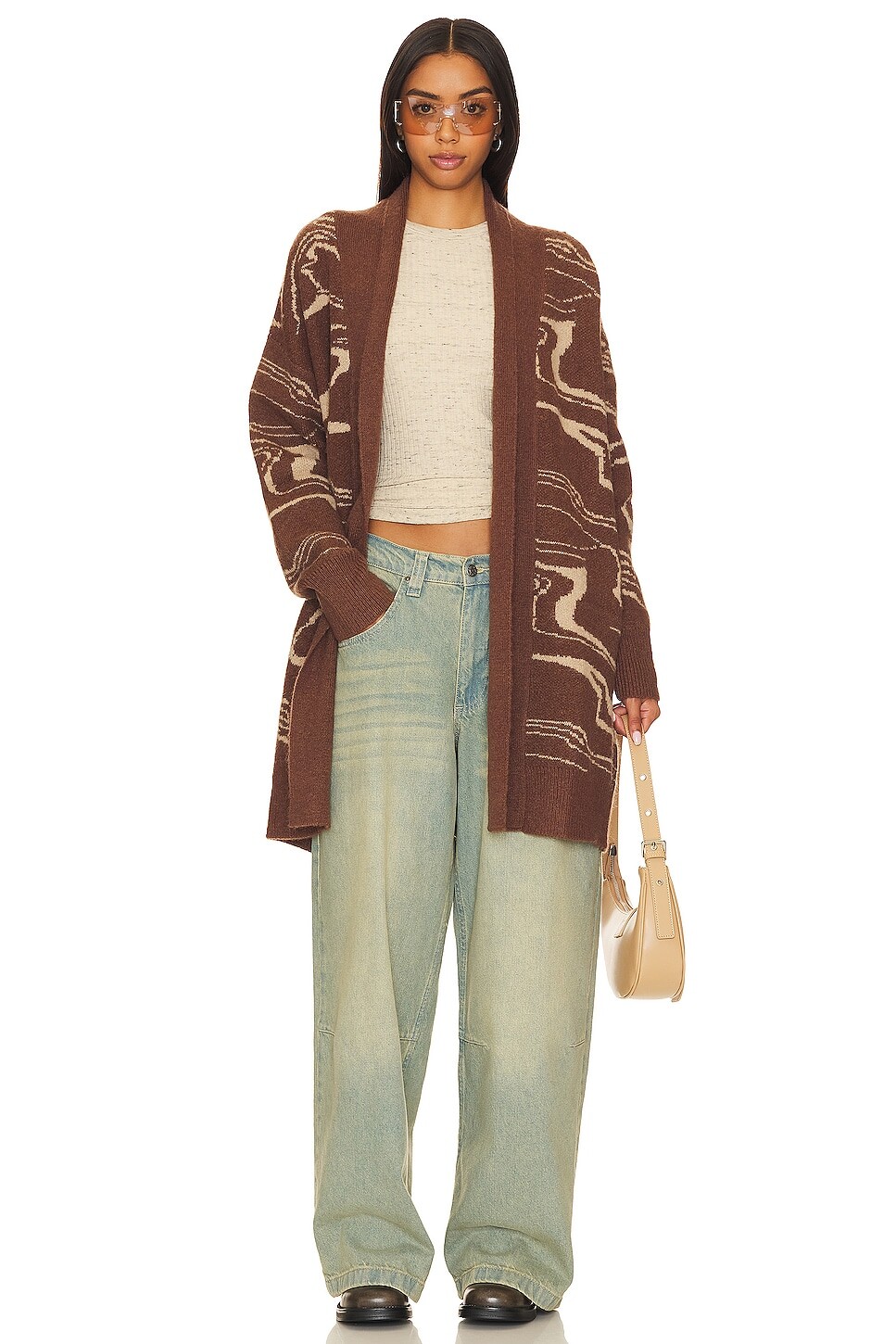 

Кардиган ASTR the Label Vada, цвет Brown Swirl