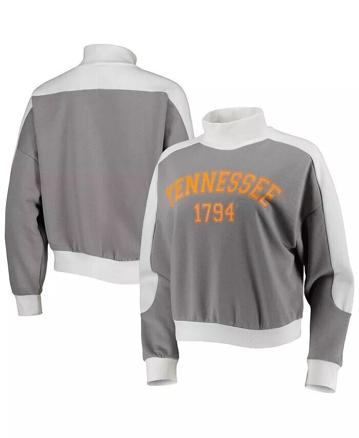 

Женский серый пуловер Tennessee Volunteers Make it a Mock Sporty Gameday Couture