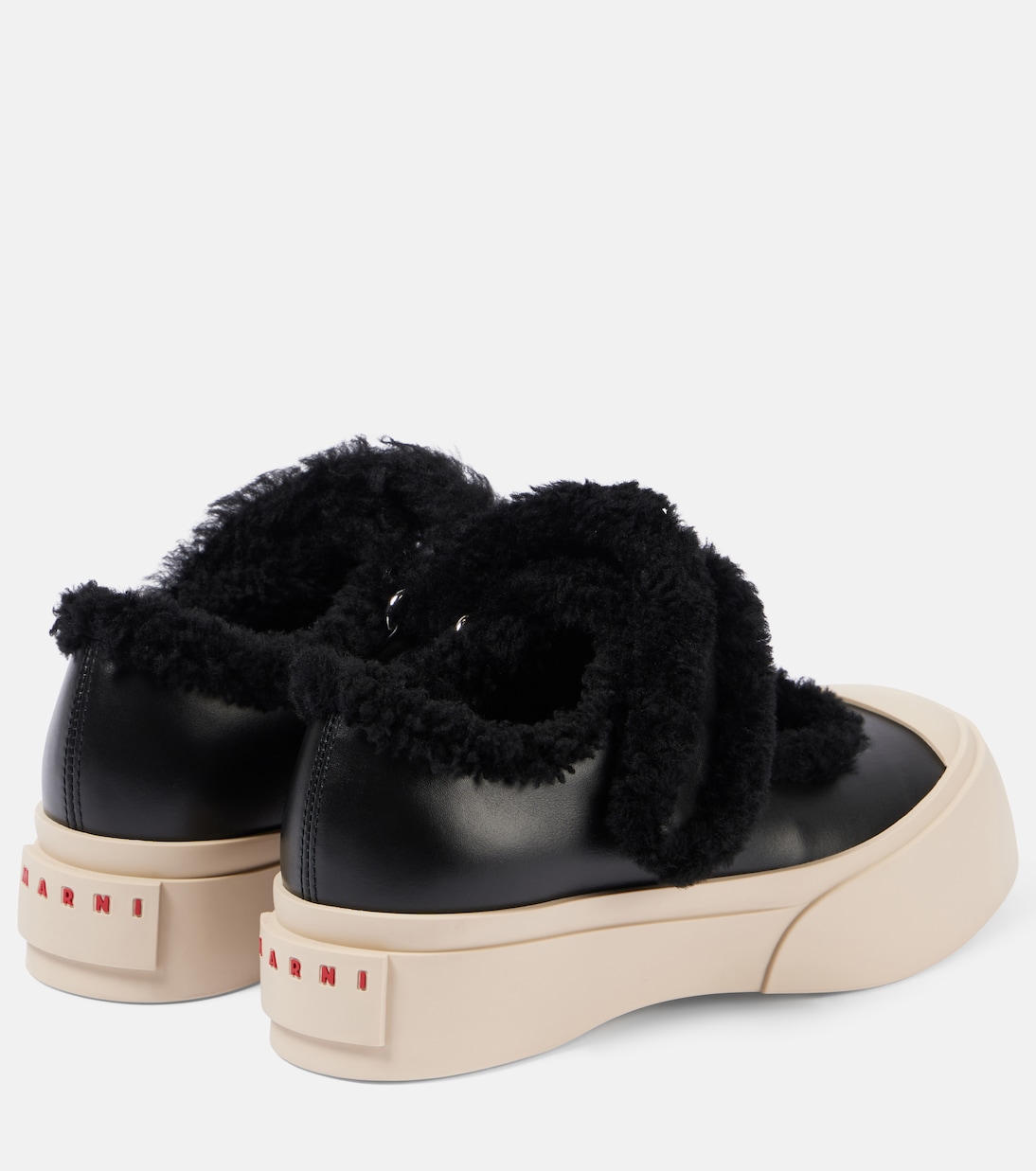 Кроссовки Pablo из кожи с подкладкой из овчины Marni, черный — фото 2