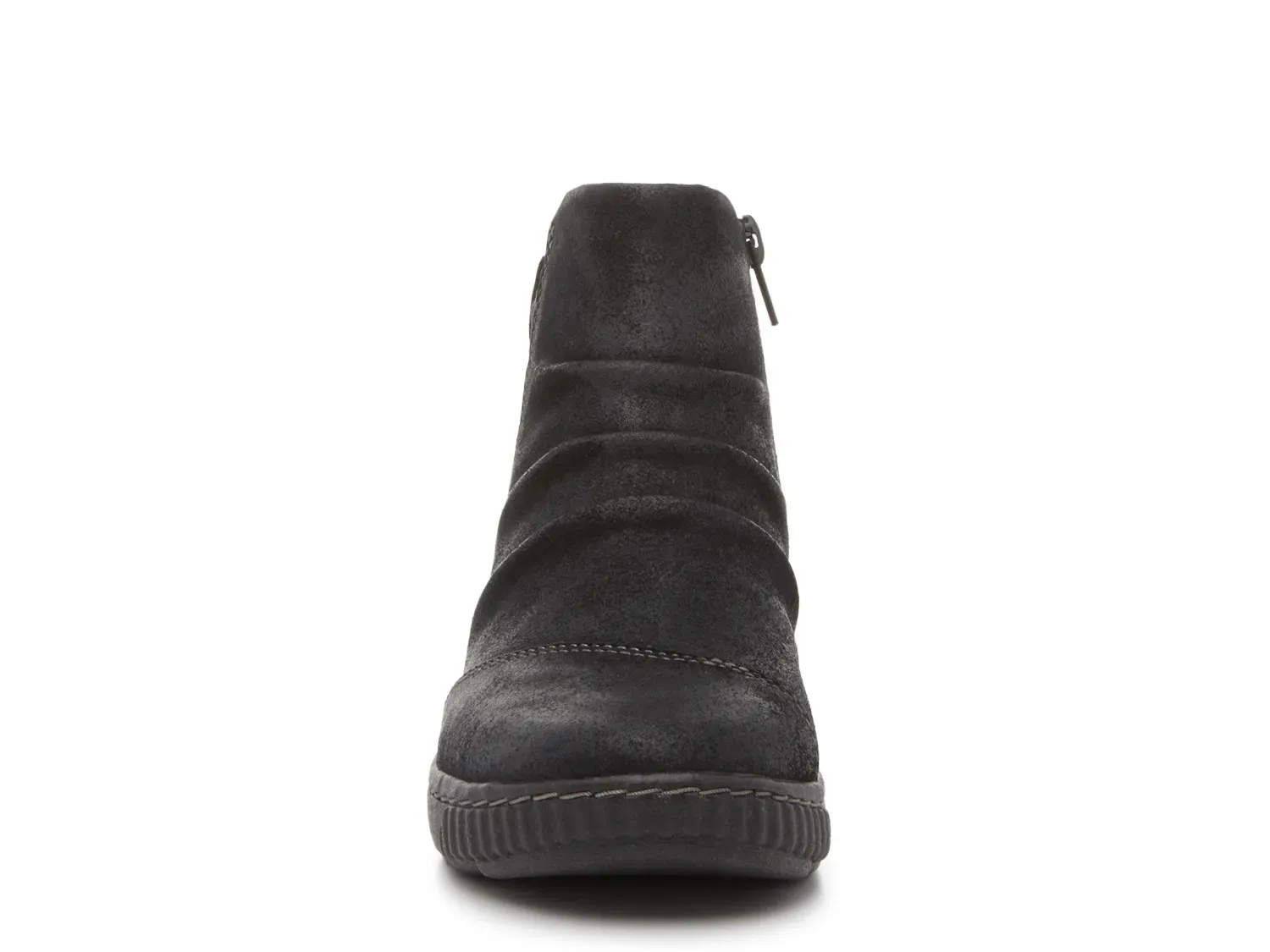 Ботинки женские Clarks Caroline Derby замшевые со сборкой, черный — фото 2