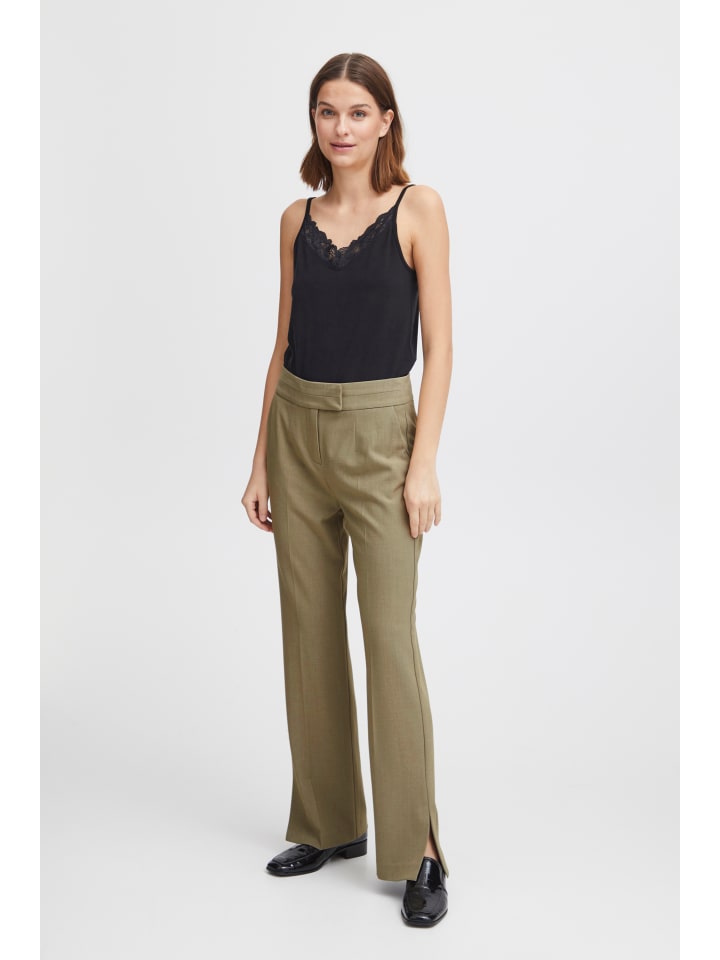 

B. young Прямые брюки BYDANTA - плотная ткань, стандартный крой, цвет "Алоэ Меланз"