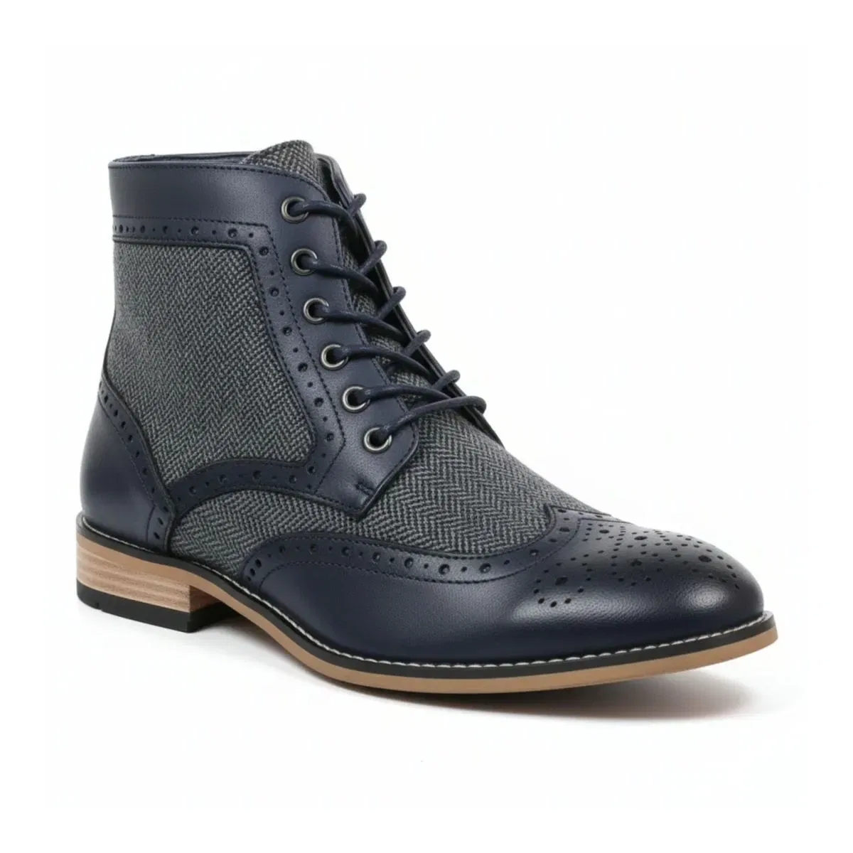 Чукка ботинки Wingtip Brogue Truclothing, темно-синий — фото 4