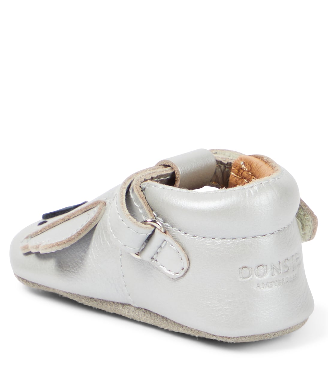 Детские туфли Blinc Koala из металлизированной кожи Donsje, Grey Silver Metallic Leather — фото 2