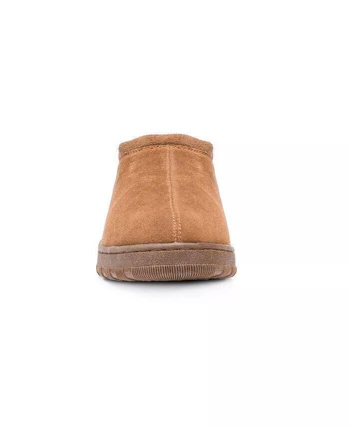 Мужские матовые замшевые сабо Berber Printed, шоколадный, 9 MUK LUKS, коричневый/бежевый — фото 3