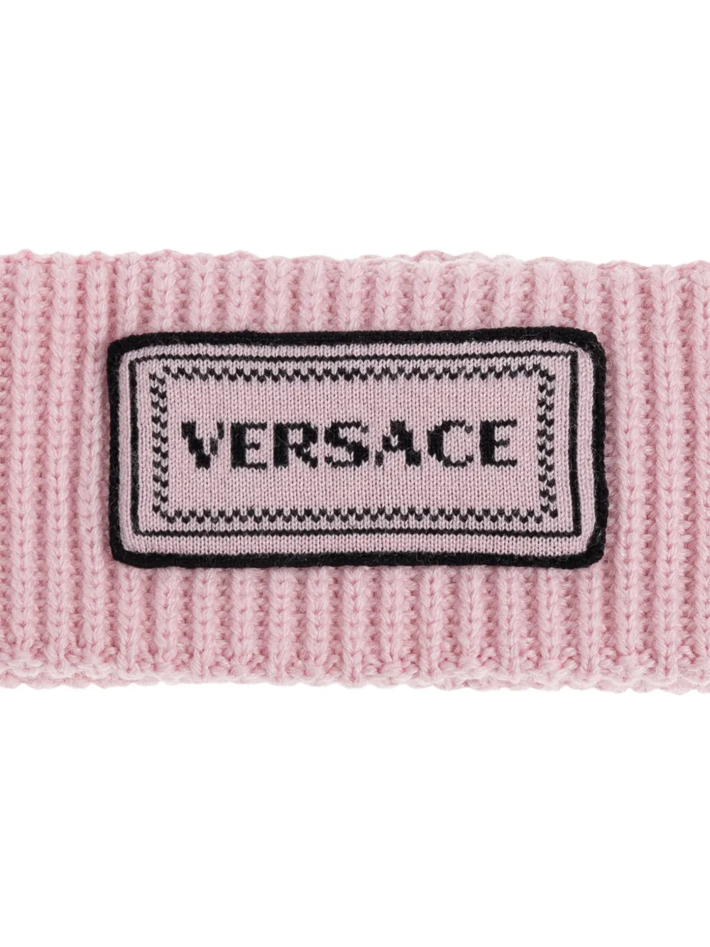 Резинчатая повязка на голову с вставкой Versace, розовый — фото 3