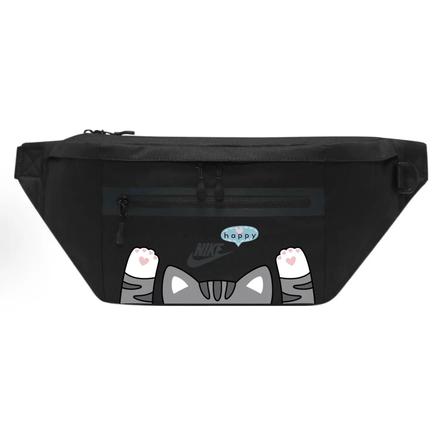 

Универсальная поясная сумка из ткани черного цвета Nike, Cat