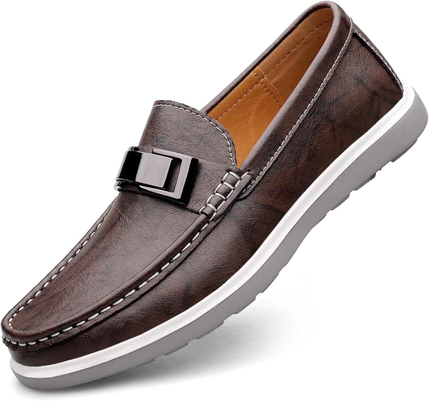 

Мужские деловые слипоны Abborora с пенни-лоферами, коричневый