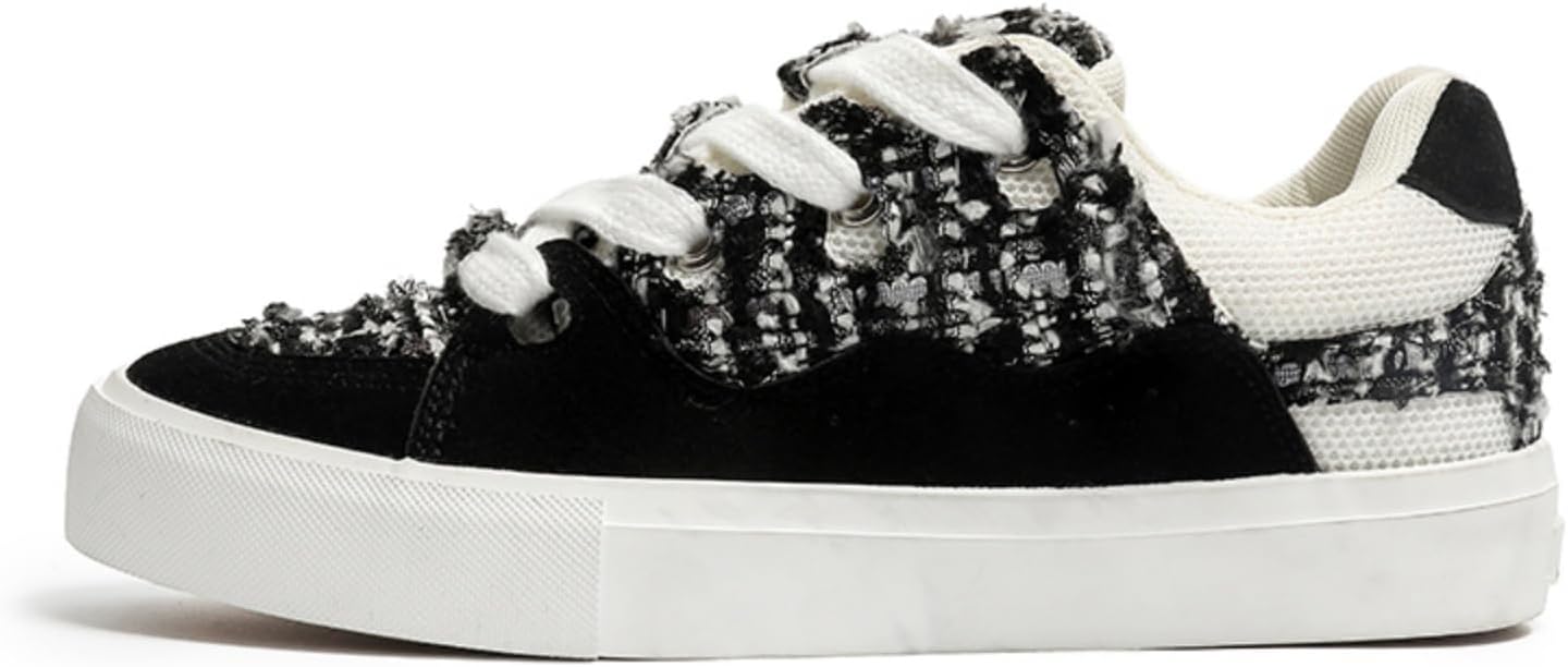 

Мужские повседневные низкие кеды с шнуровкой, модный колор-блок, удобная обувь для ходьбы и катания на скейтборде для стильного ежедневного ношения Aokisx, черный