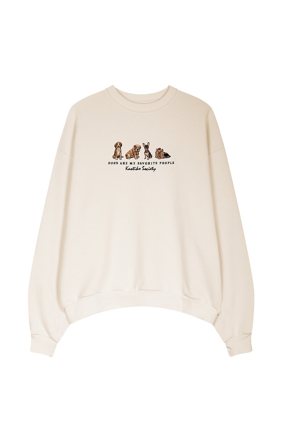 

Толстовка Kaotiko CREW WASHED PUPPIES GANG UNISEX, Ivory/Off-White