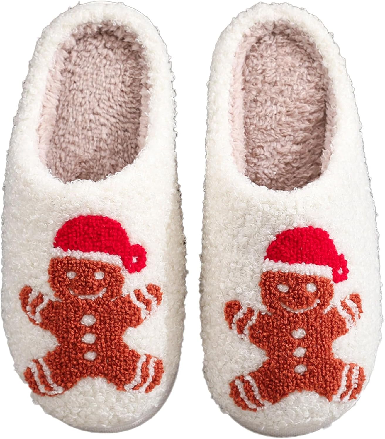 

Пушистые домашние тапочки с рождественским принтом Oukisam