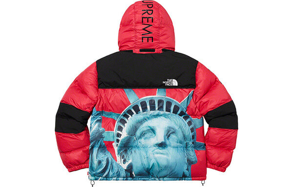 Куртка x the north face statue of liberty mountain jacket 'red' Supreme, красный — фото 2