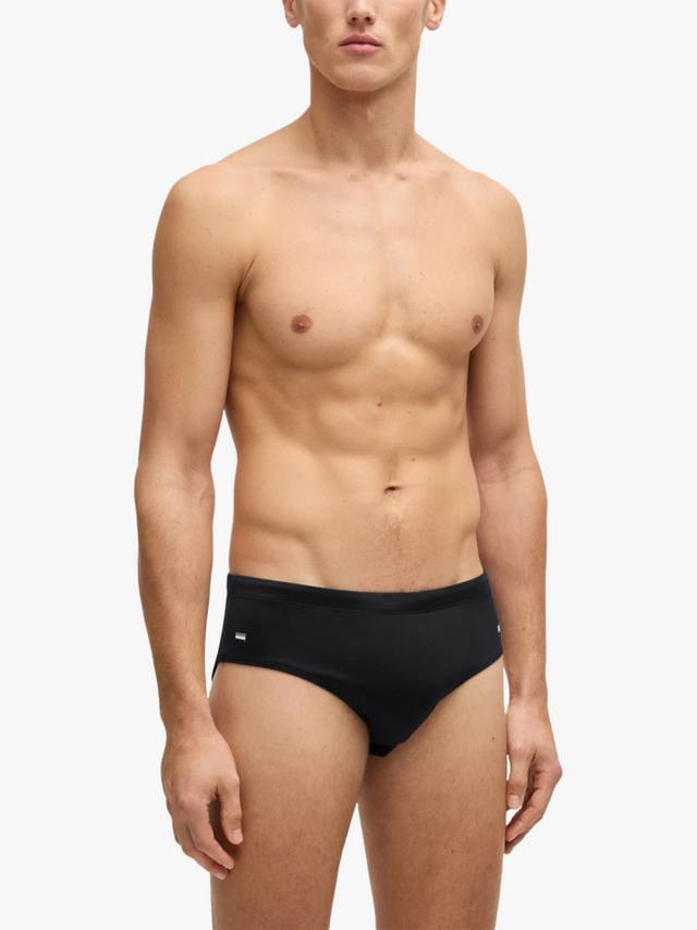 

Плавки в фирменную полоску и логотип HUGO BOSS, черный