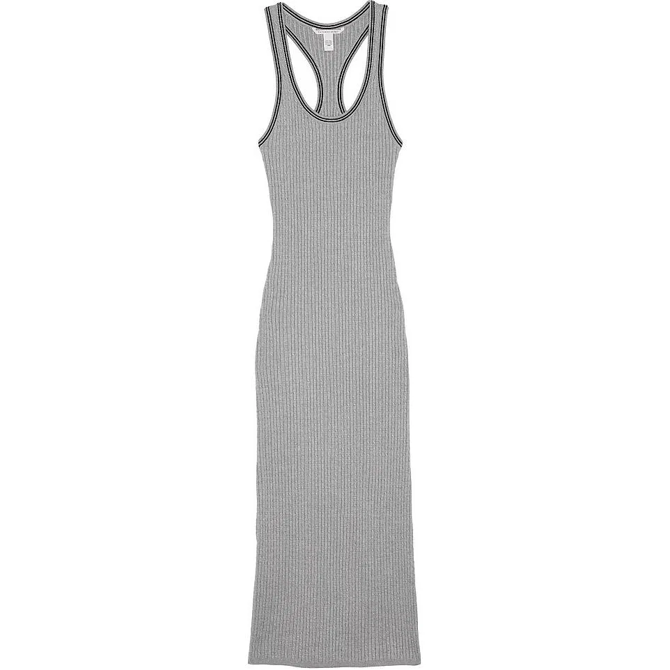Женское длинное платье-комбинация Luxe Cable Knit Long Slip Dress цвета heather grey Victoria's Secret, Heather Grey/Gray