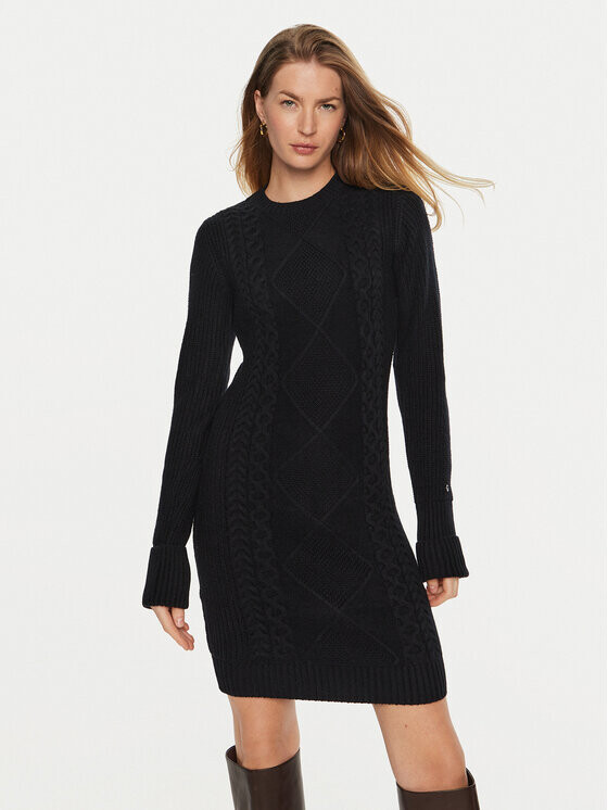 

Трикотажное платье обычного кроя Guess, черный