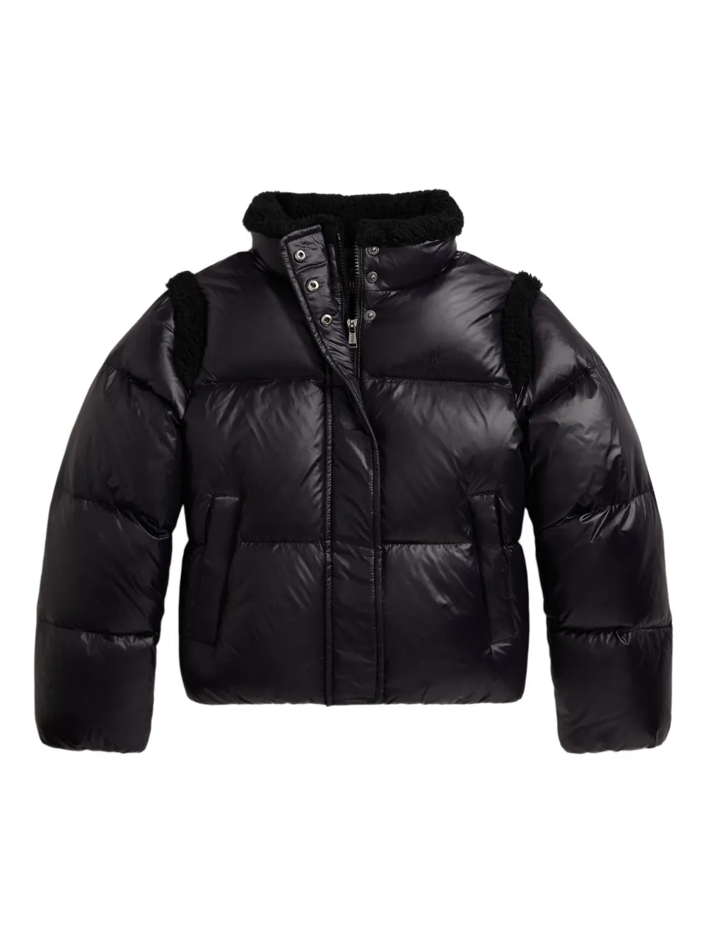 

Пуховик с капюшоном POLO RALPH LAUREN KIDS, черный