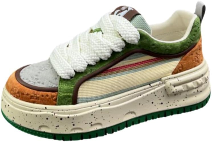 

Мужские повседневные кроссовки с толстой подошвой, с мягкой подошвой EVA, подходящие для всех сезонов Fusecottc, зеленый