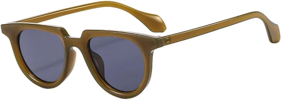 

Овальные солнцезащитные очки для женщин, желейные, с защитой от УФ-излучения UV400, модные мужские солнцезащитные очки в стиле панк MTZJH, Jelly Green Grey