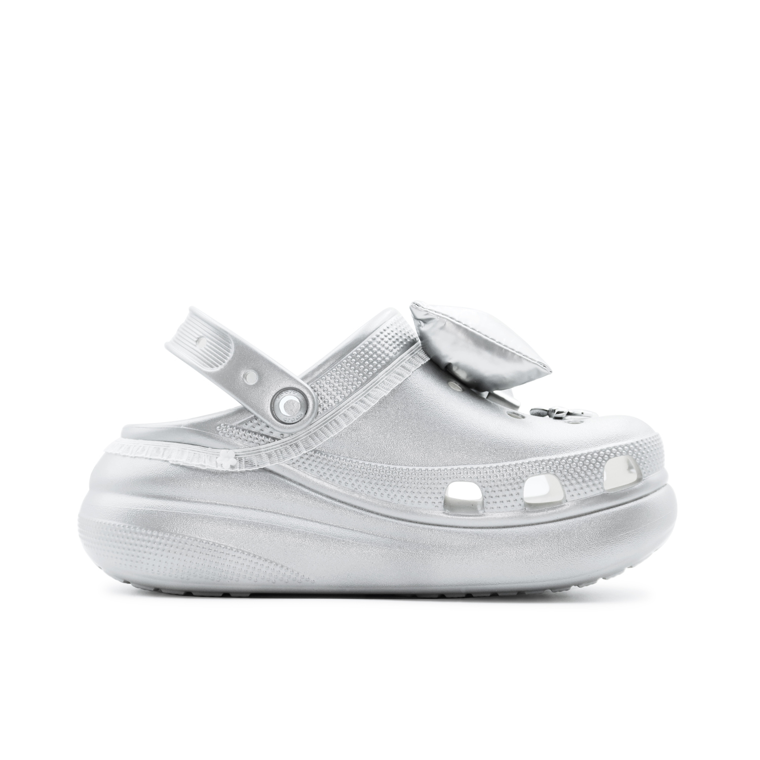 Crocs Кроссовки Crush Clog унисекс серебристо-белые - балетные серебристо-белые, цвет Ballet Silver White — фото 3