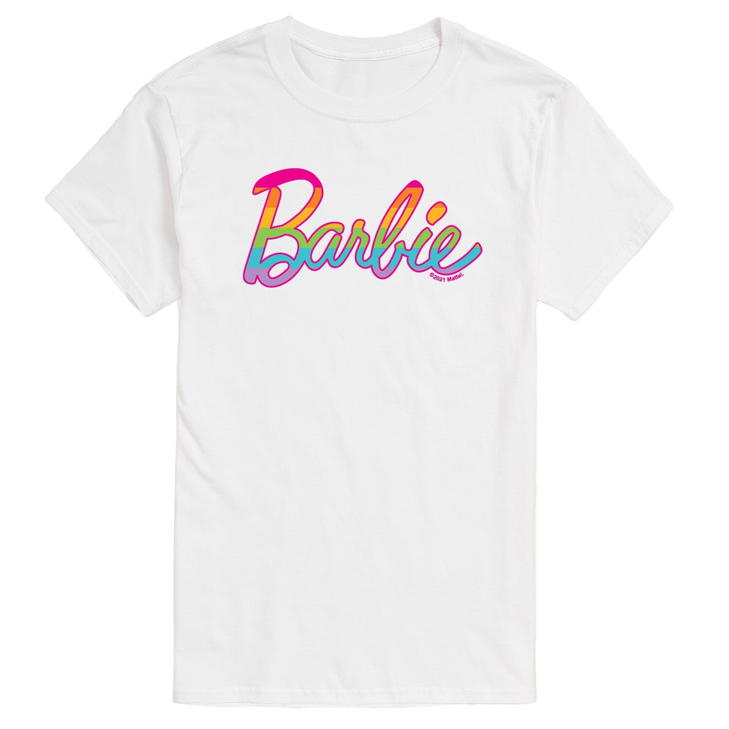 

Футболка Big & Tall Pride с радужным цветком Barbie, белый
