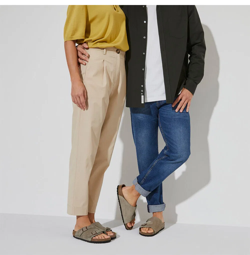 Мужские сандалии Zurich из замши таупового цвета от Birkenstock — фото 4