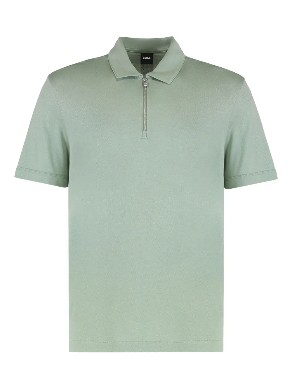 

Рубашка поло с воротником на молнии Boss, зеленый