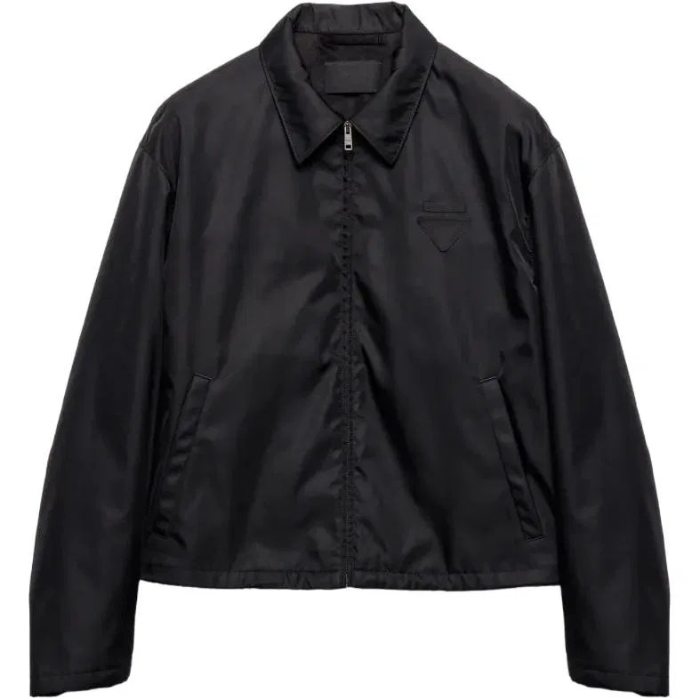 Куртка с треугольным логотипом на молнии PRADA, Black