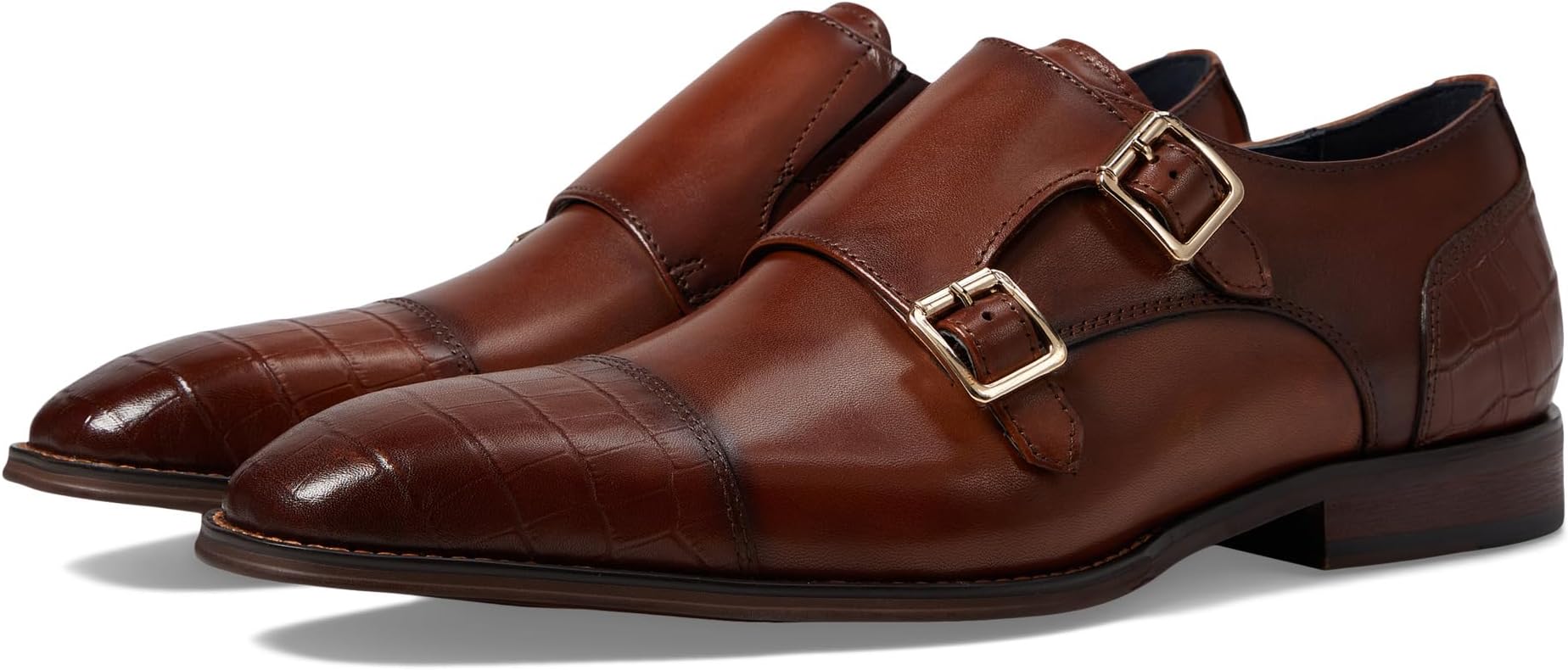 

Оксфорды Stacy Adams Pierson Cap Toe Double Monk, коричневый