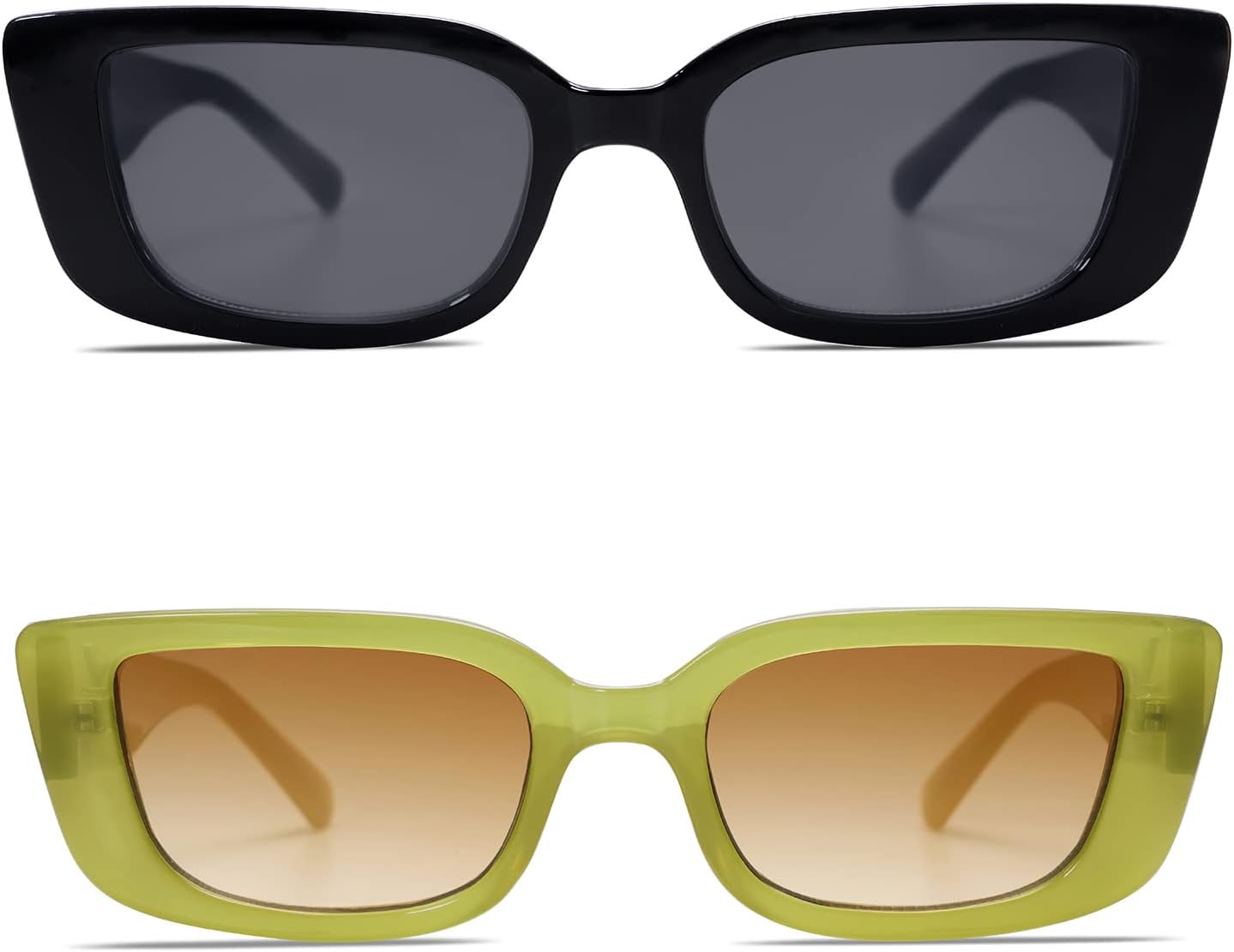 

Солнцезащитные очки Allarallvr прямоугольной формы для женщин, ретро-стиль 90-х, модный дизайн Y2K, классический винтажный квадратный дизайн, AR82037, Black+light Green