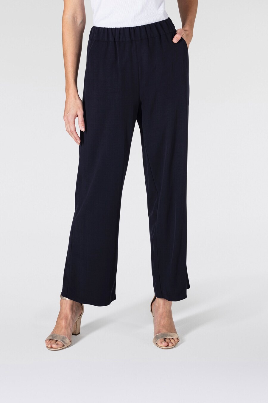 

Тканевые брюки MAC Wide leg Pants CHIARA, темно-синий